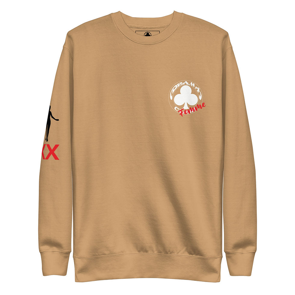 Thumbnail: Drama Club Brand Quiet "Femme" Crew Neck Designer Premium Sweatshirt