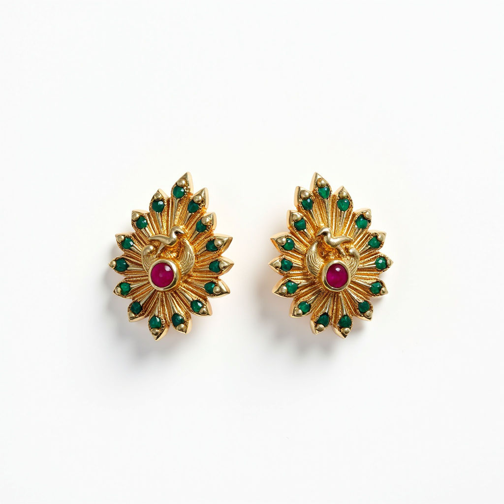 Heritage Peacock Studs