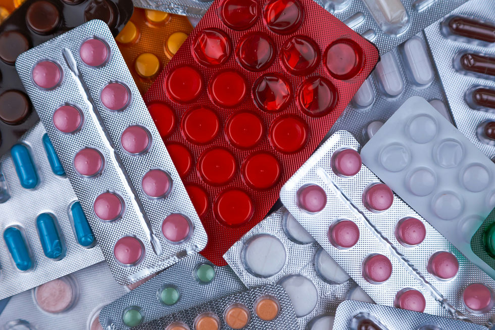 A pile of blister packs