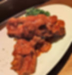 マスター特製♪バーボンソースで食べるベビーバックリブ