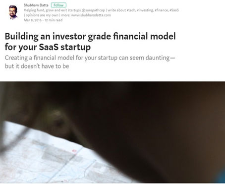 Excellent Medium post on SaaS financial models