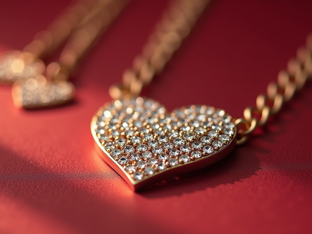 Unlock the Glamour of Celebrity-Inspired Jewelry with Our Rhinestone Heart Necklace
