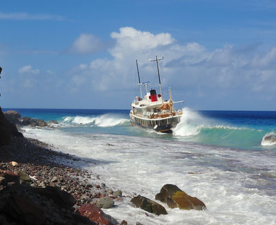 Stranded superyacht