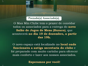 Max Min Clube inaugura novo Salão de Jogos de Mesa (Buraco)