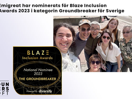 Emigreat nominerad till Blaze Inclusion Awards 2023!