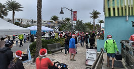 The VFW opened to the public for the day. Breakfast sandwiched were made available starting at 0700 to the crowds there for Surfing Mingle and Surfing Santas