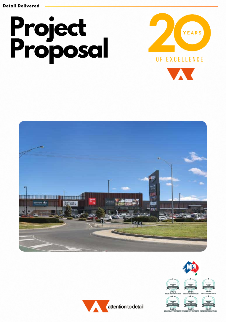 Itemised commercial painting specification showing paint system and preparation scope