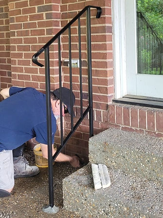 Safety Entry with Handrail installation