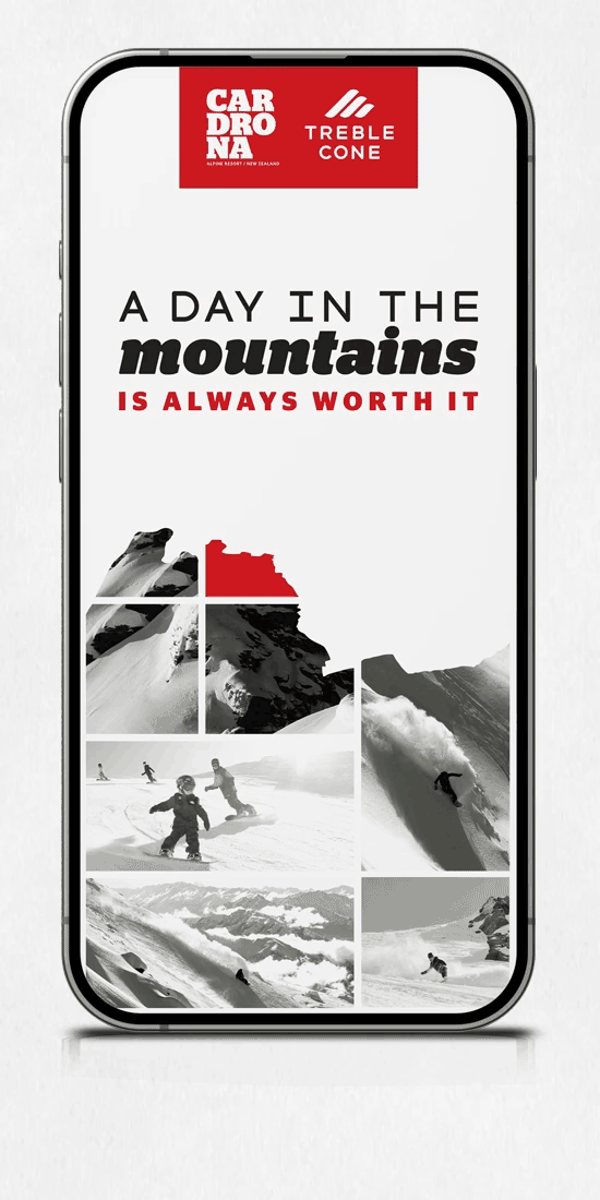 Cardrona Winter Campaign interscroller design