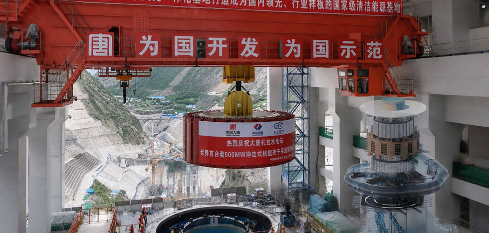China instala rotor de 840 toneladas en histórica central hidroeléctrica de Xizang