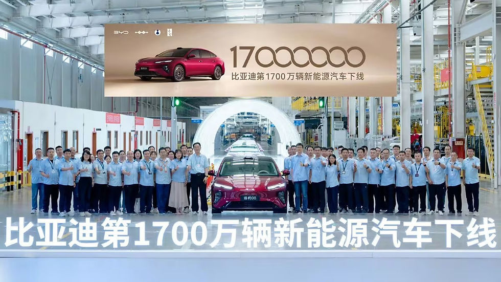 BYD alcanza los 17 millones de vehículos electrificados producidos y consolida su liderazgo mundial