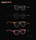 Sims 4 Eyeglass CC Set #3 by SimmerKate featuring four alpha-style glasses in unique shapes – cat-eye, round, rectangular, and vintage styles, each with multiple swatches. Perfect for realistic Sim looks.