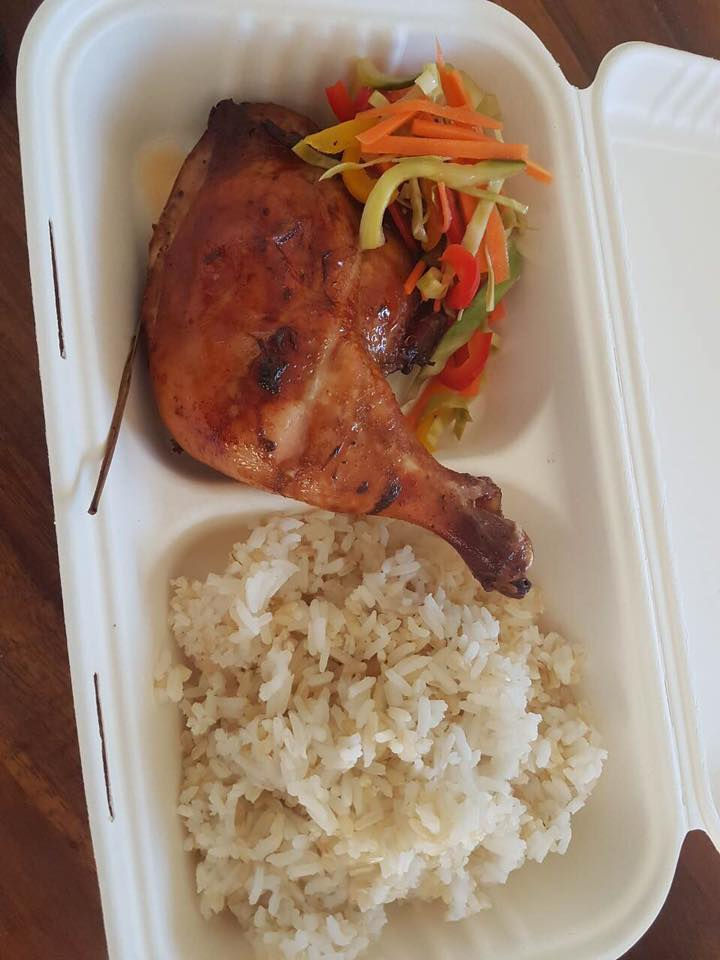 Grilled Lemongrass Chicken w/ rice and pickled veges