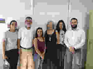 Larissa Michetti (diretora Instituto Sol), Luiz Oliveira (Presidente Instituto Espinhaço), Genilda Cabral (Secretária Municipal de Saúde), Izamara Meyer (Presidente Associação dos Terapeutas), Lara Vieira (Presidente Instituto Sol) e Roberto Bisol (Diretor Instituto Sol)