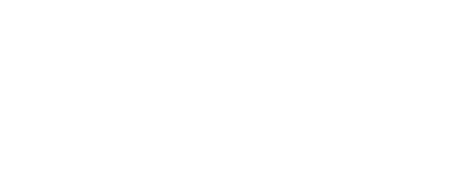 “The DC Methodology, from our experience, is such a masterpiece. It led us through the pro