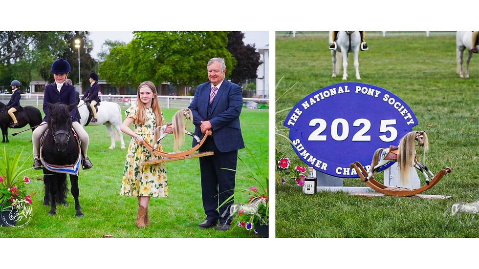 Arabella & her father Patrick presenting the trophy to Harriet Warner at the NPS Summer Championship