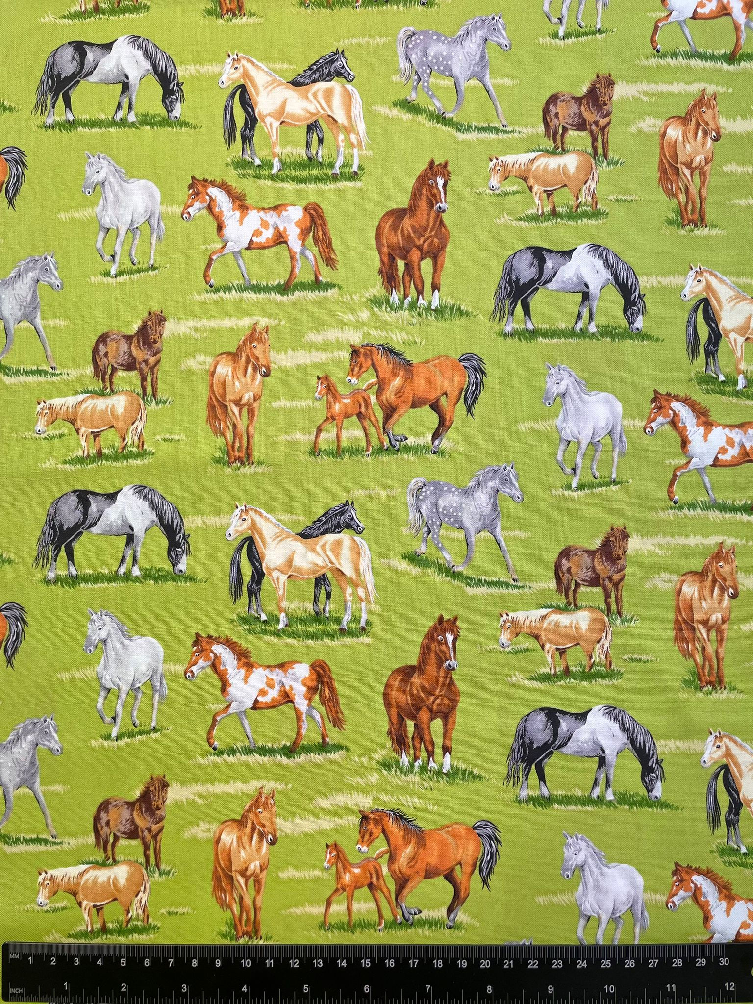 Horse Fields 100% Cotton Fabric