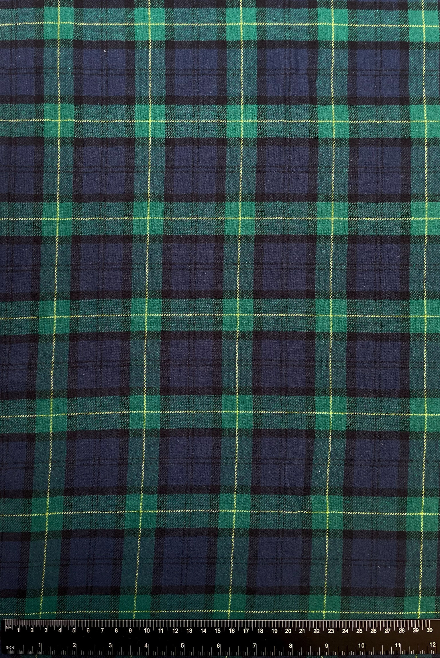 Navy Bottle Check Flannel Brushed Cotton Fabric