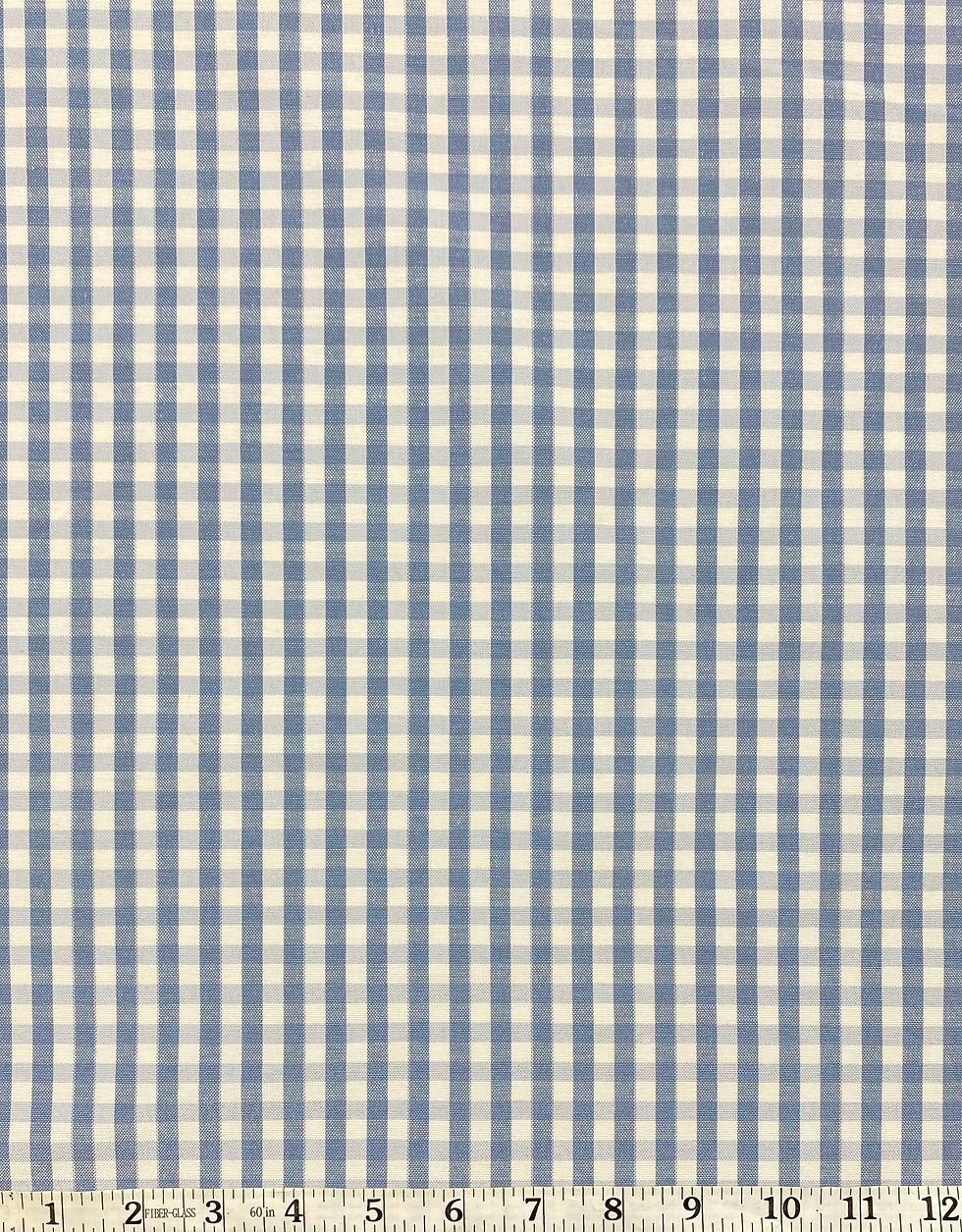 Thumbnail: Gingham Check Blue Soft Furnishing Fabric