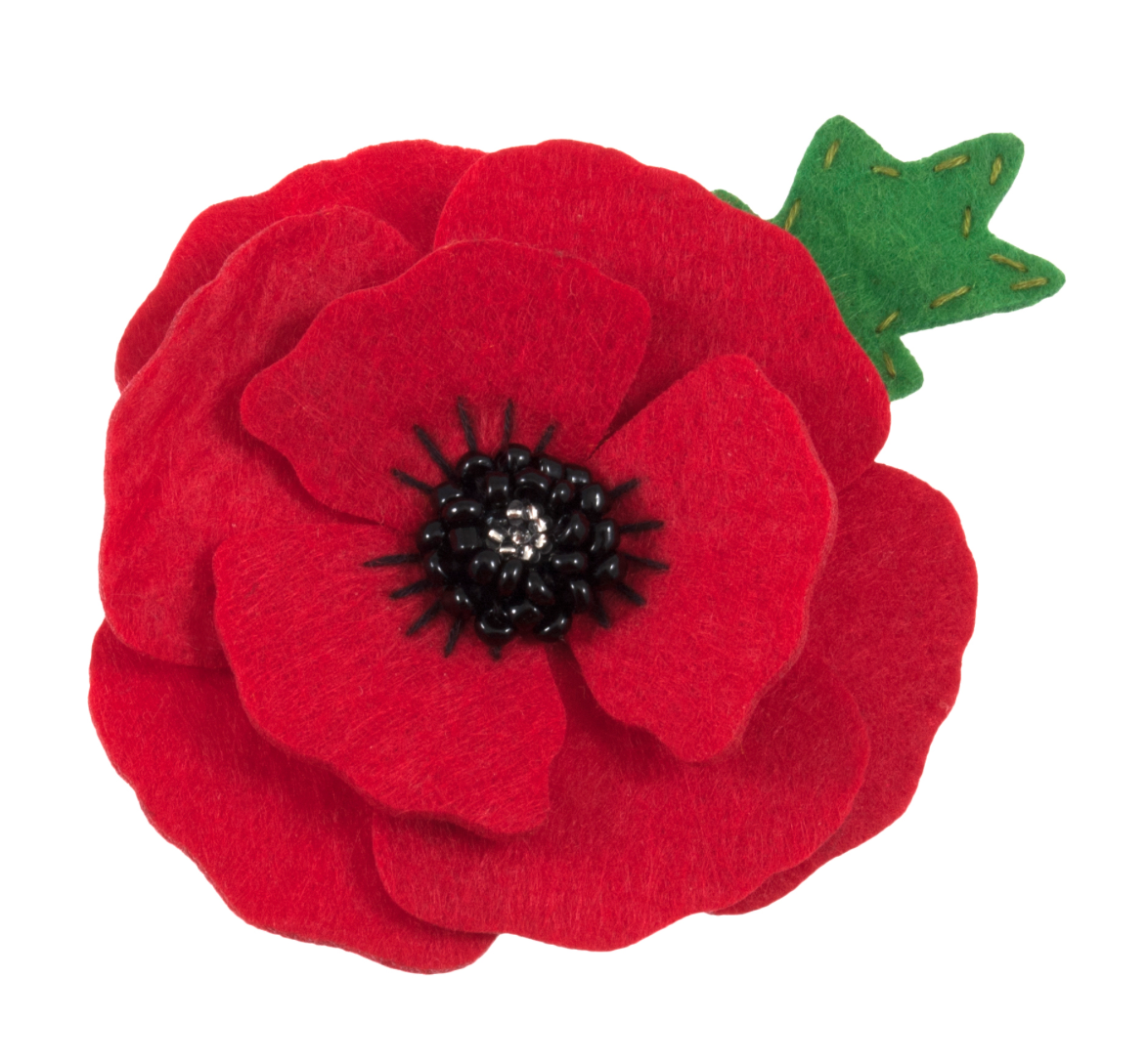Poppy Brooch Make your own Felt Kit