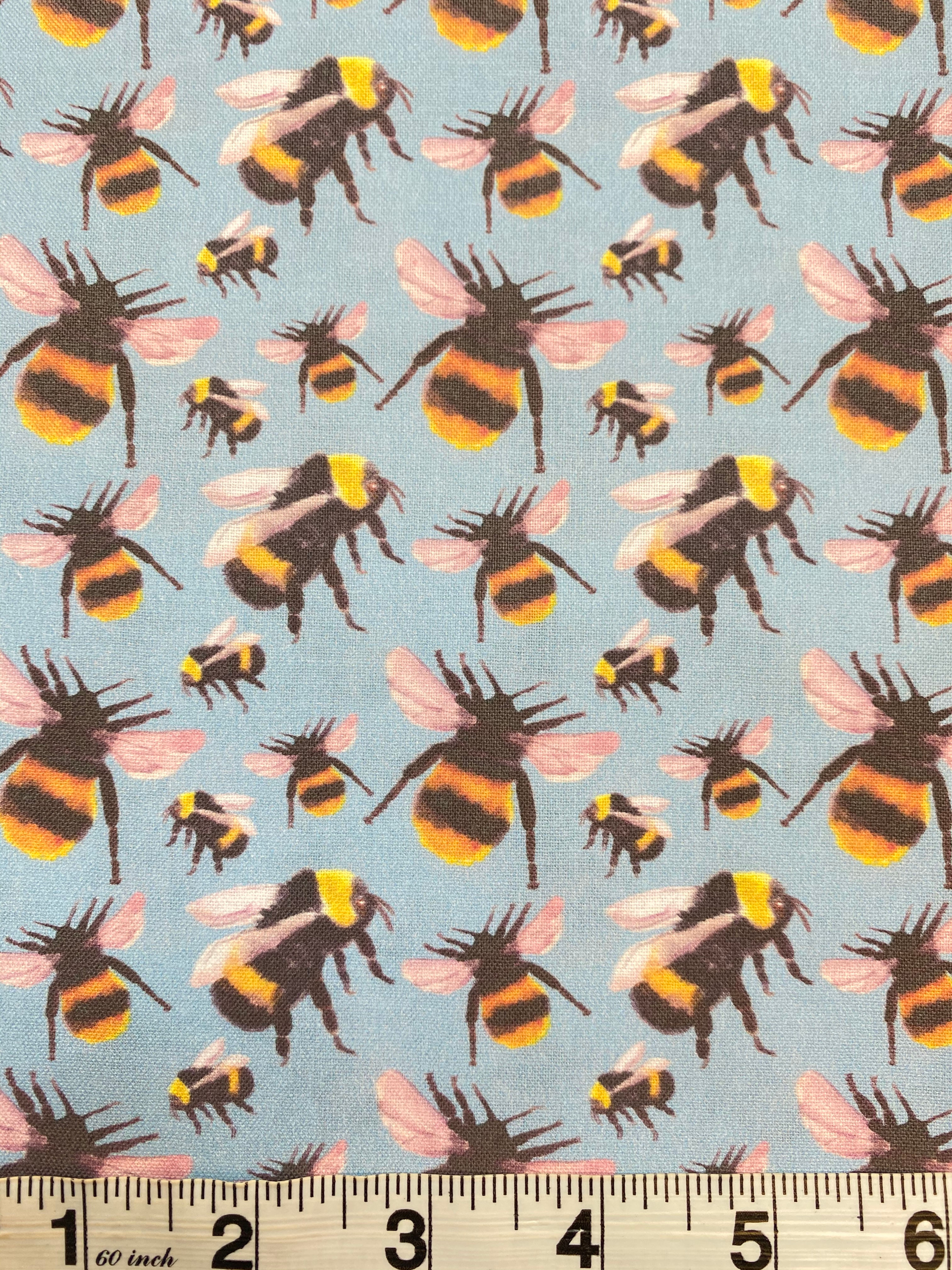 Bumblebees 100% Cotton Fabric