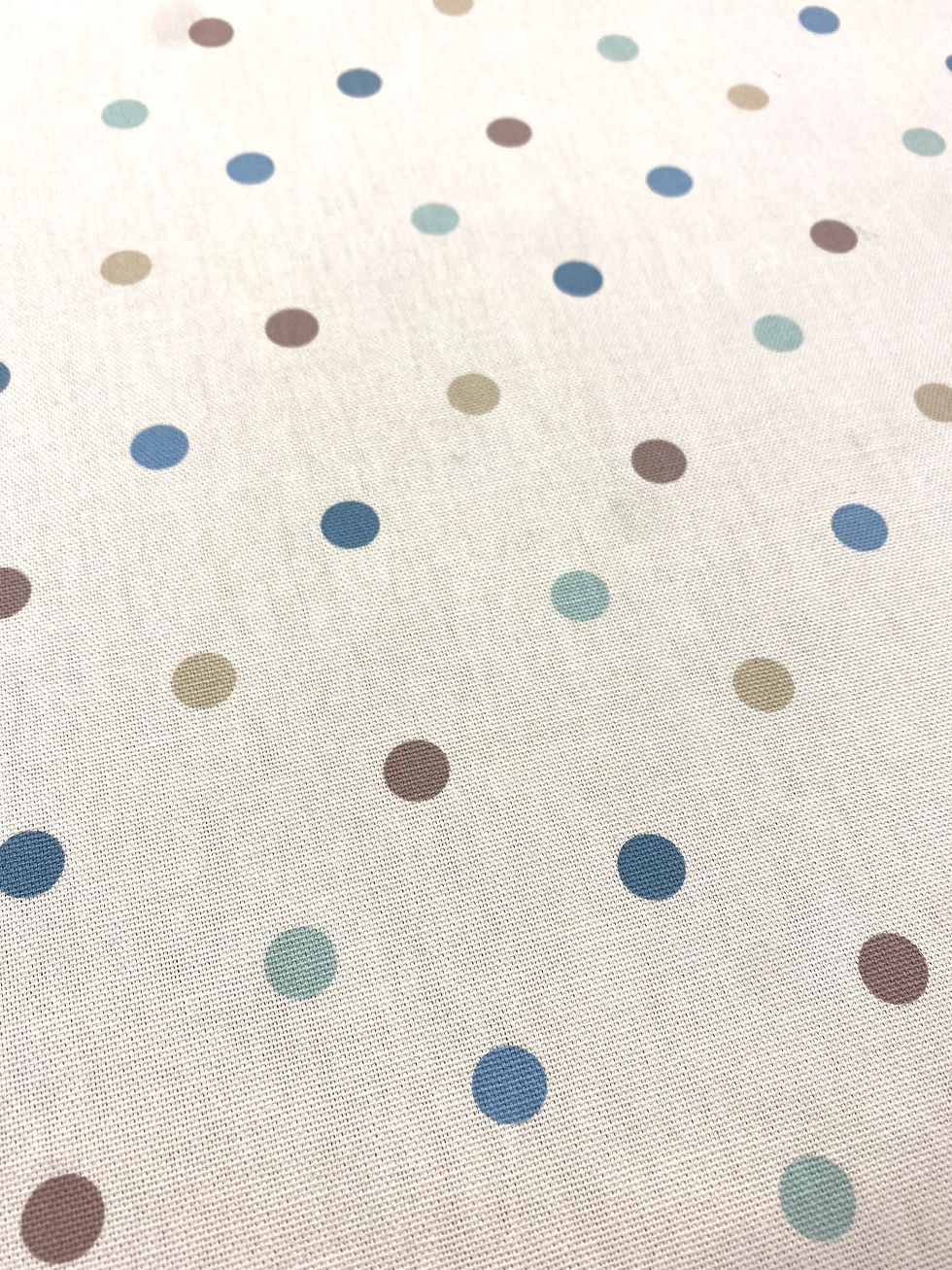 Thumbnail: Dotty Duck Egg 100% Cotton Soft Furnishing Fabric
