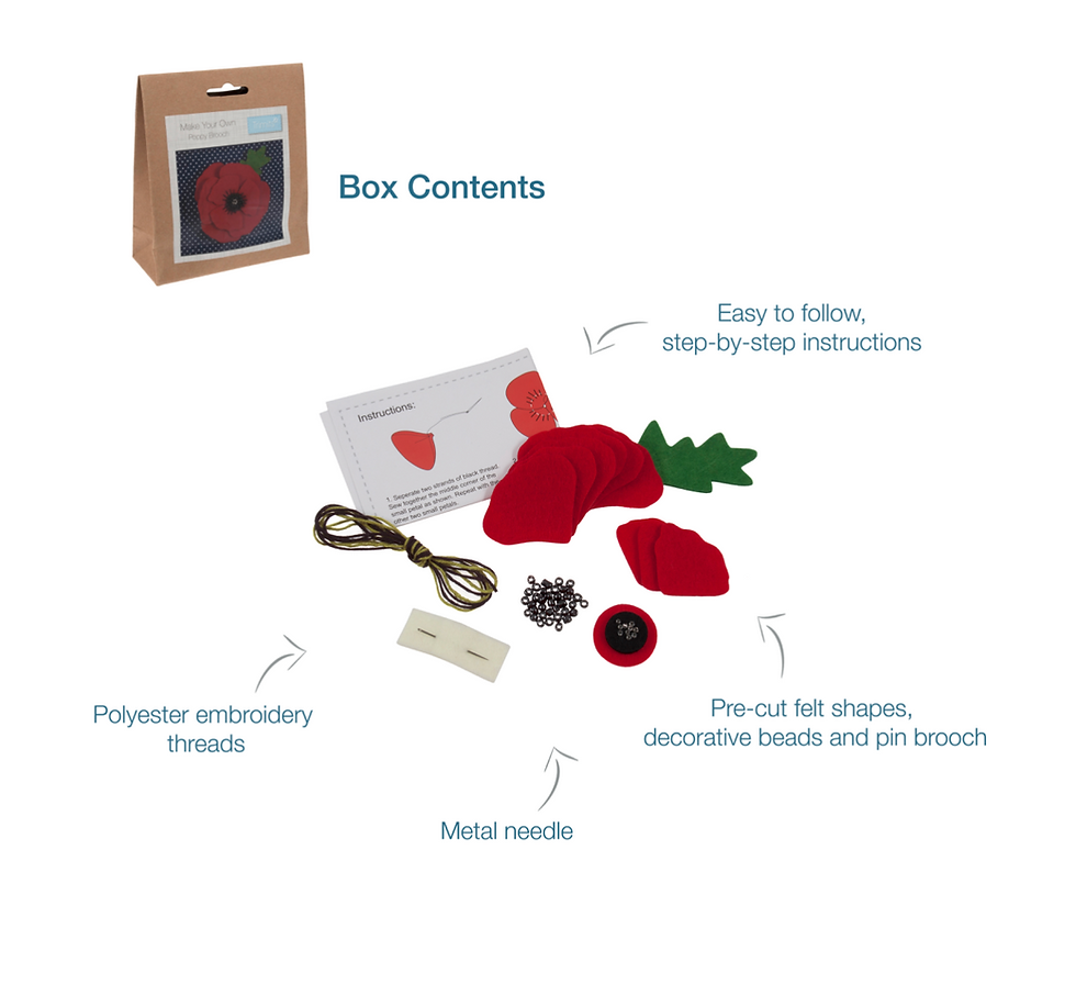 Thumbnail: Poppy Brooch Make your own Felt Kit