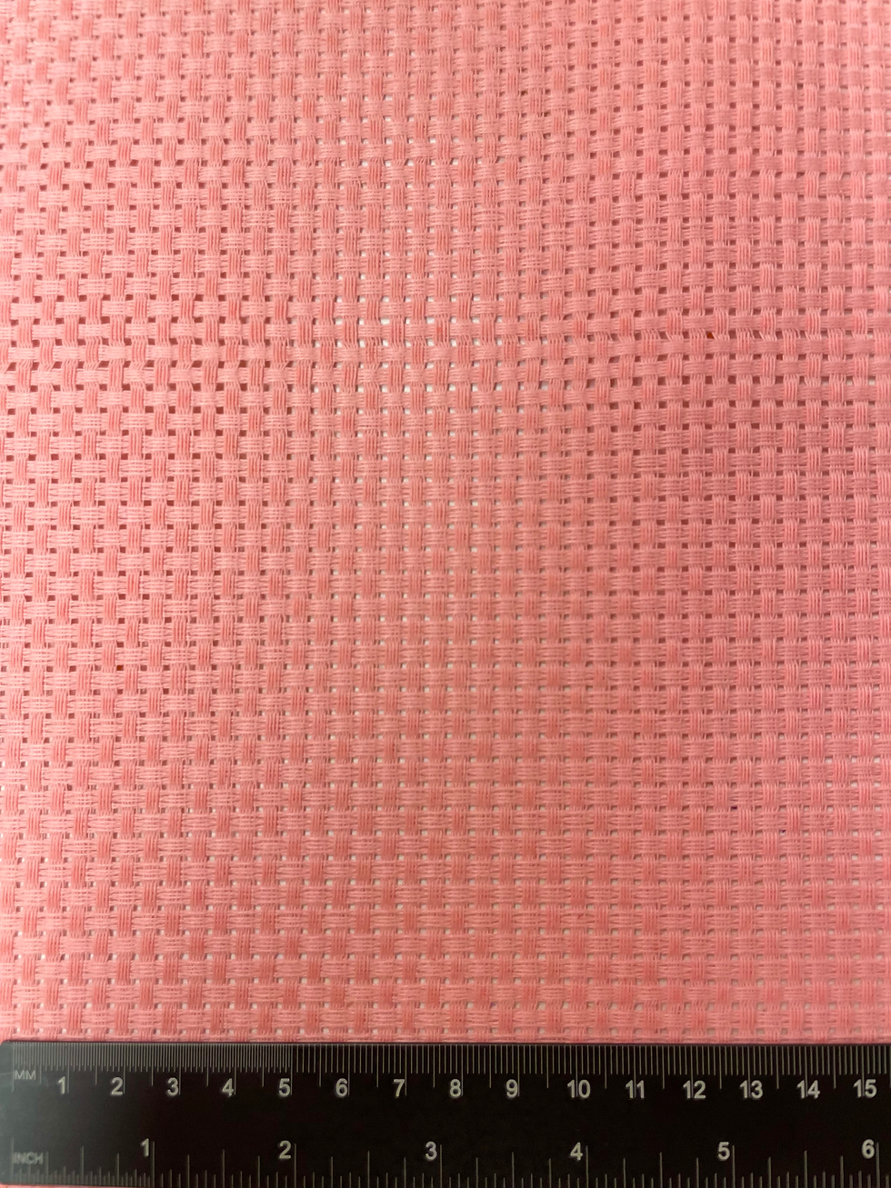 Thumbnail: Pink Binca Embroidery Fabric
