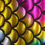 Thumbnail: Metallic Mermaid Scales Polyester Spandex Fabric Range