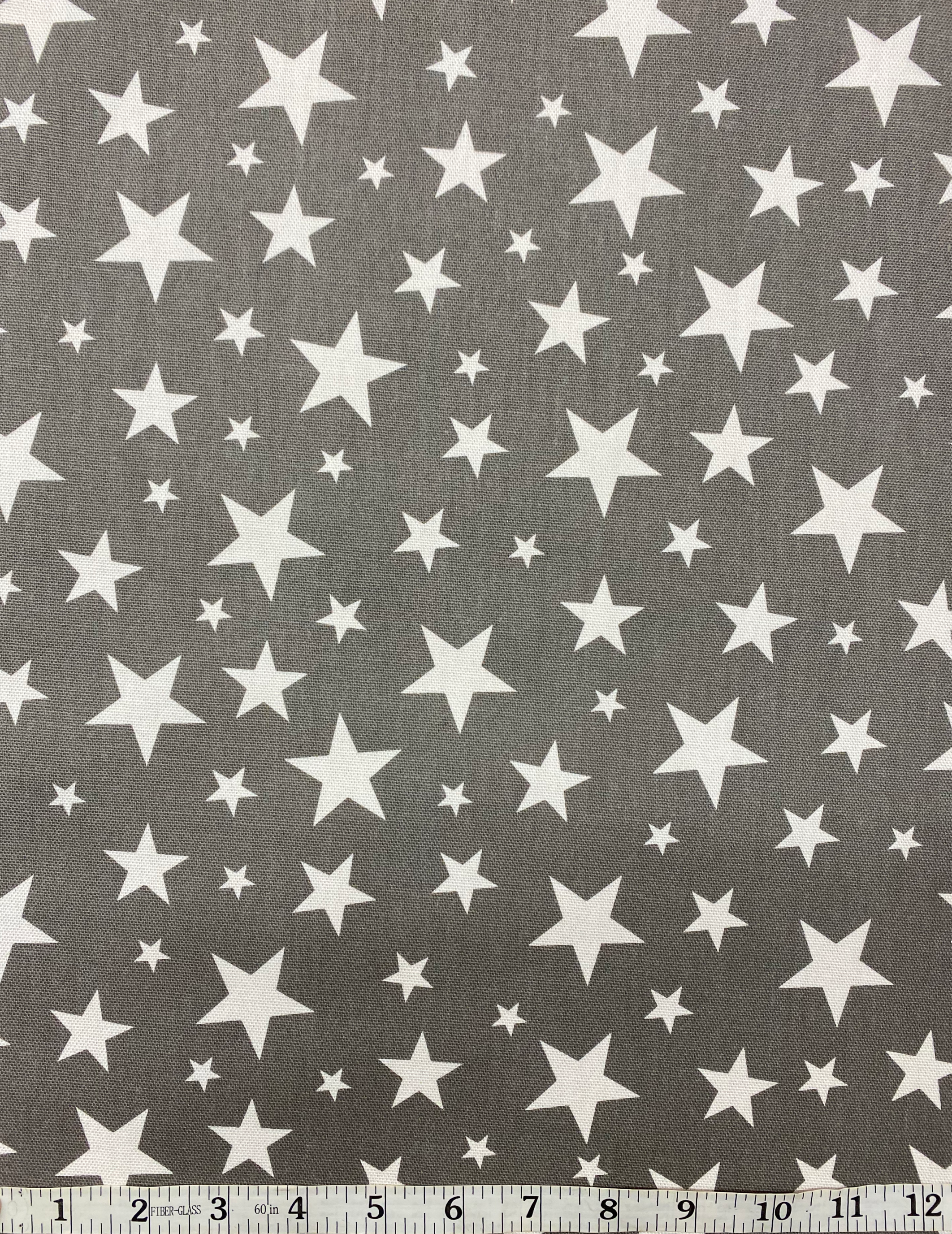 Apollo Stars Grey 100% Cotton Soft Furnishing Fabric