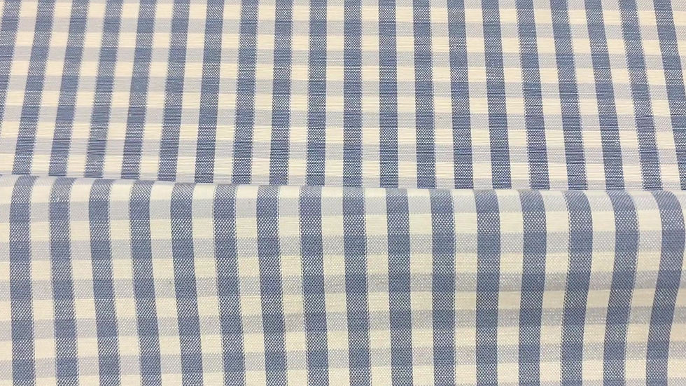 Thumbnail: Gingham Check Blue Soft Furnishing Fabric