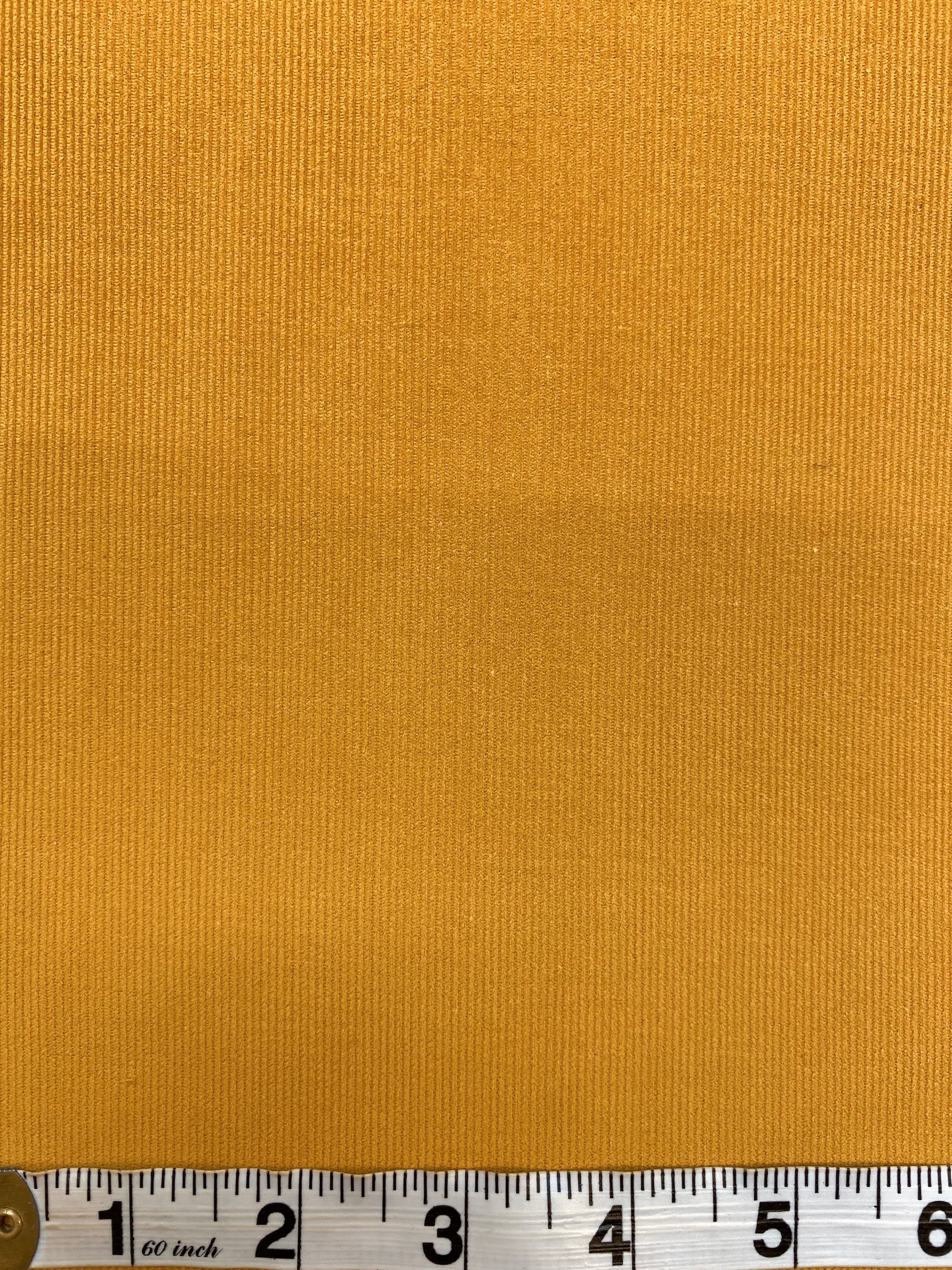 Ochre Cotton 21 Wale Needlecord Corduroy Fabric