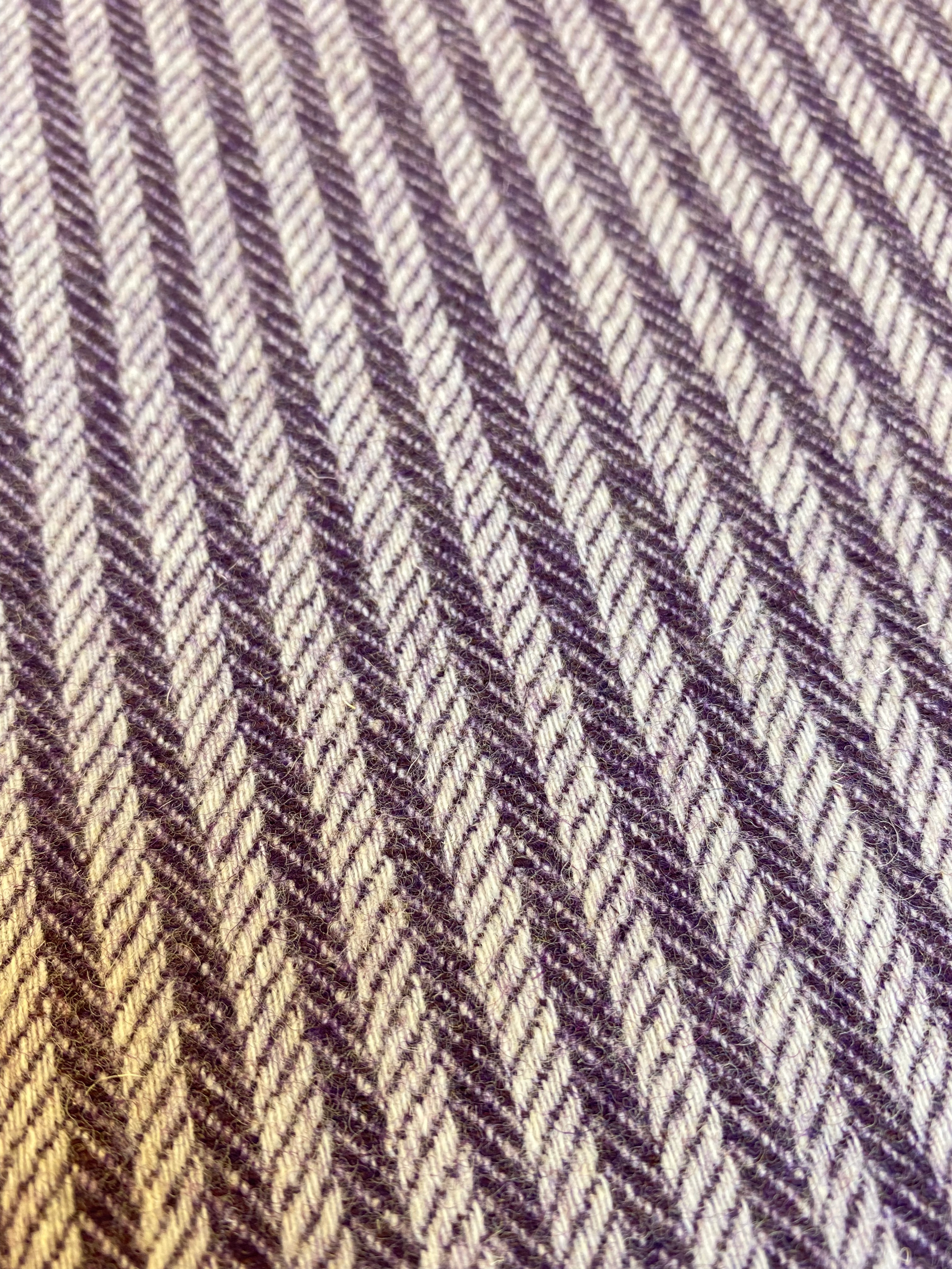 Tweed Stripe Purple Wool Blend Fabric