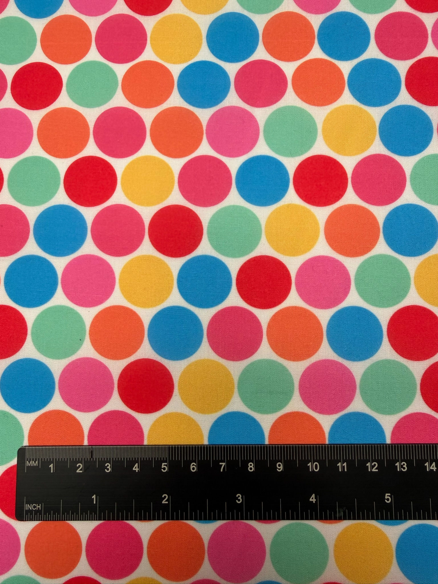 Dot Pop Spots Polycotton Fabric Close Up