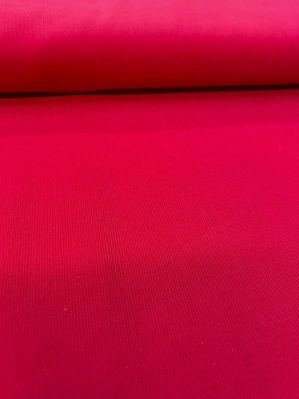 Thumbnail: Red Cotton 21 Wale Needlecord Corduroy Fabric