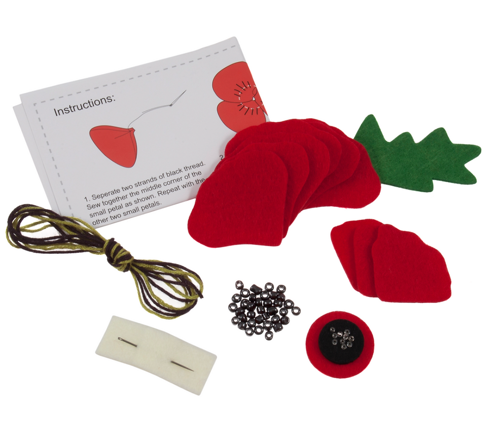 Thumbnail: Poppy Brooch Make your own Felt Kit