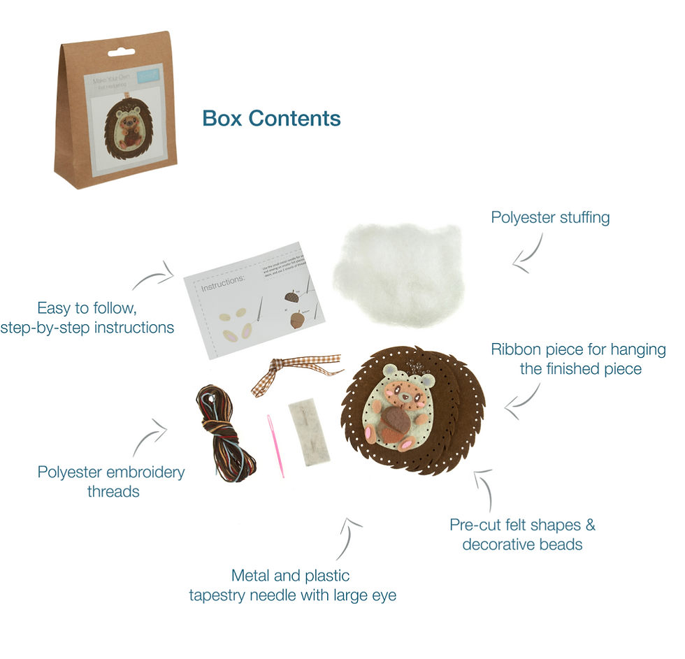 Thumbnail: Make your own Hedgehog Felt Kit Includes