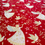 Thumbnail: Angels Red Metallic Gold Makower 100% Cotton Fabric