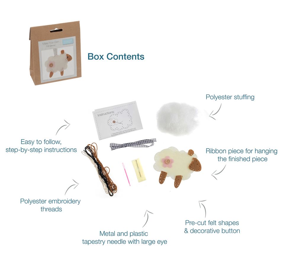 Thumbnail: Sheep Make your own  Felt Kit