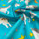 Thumbnail: Unicorn Rainbow Blue 100% Organic Cotton Poplin Fabric