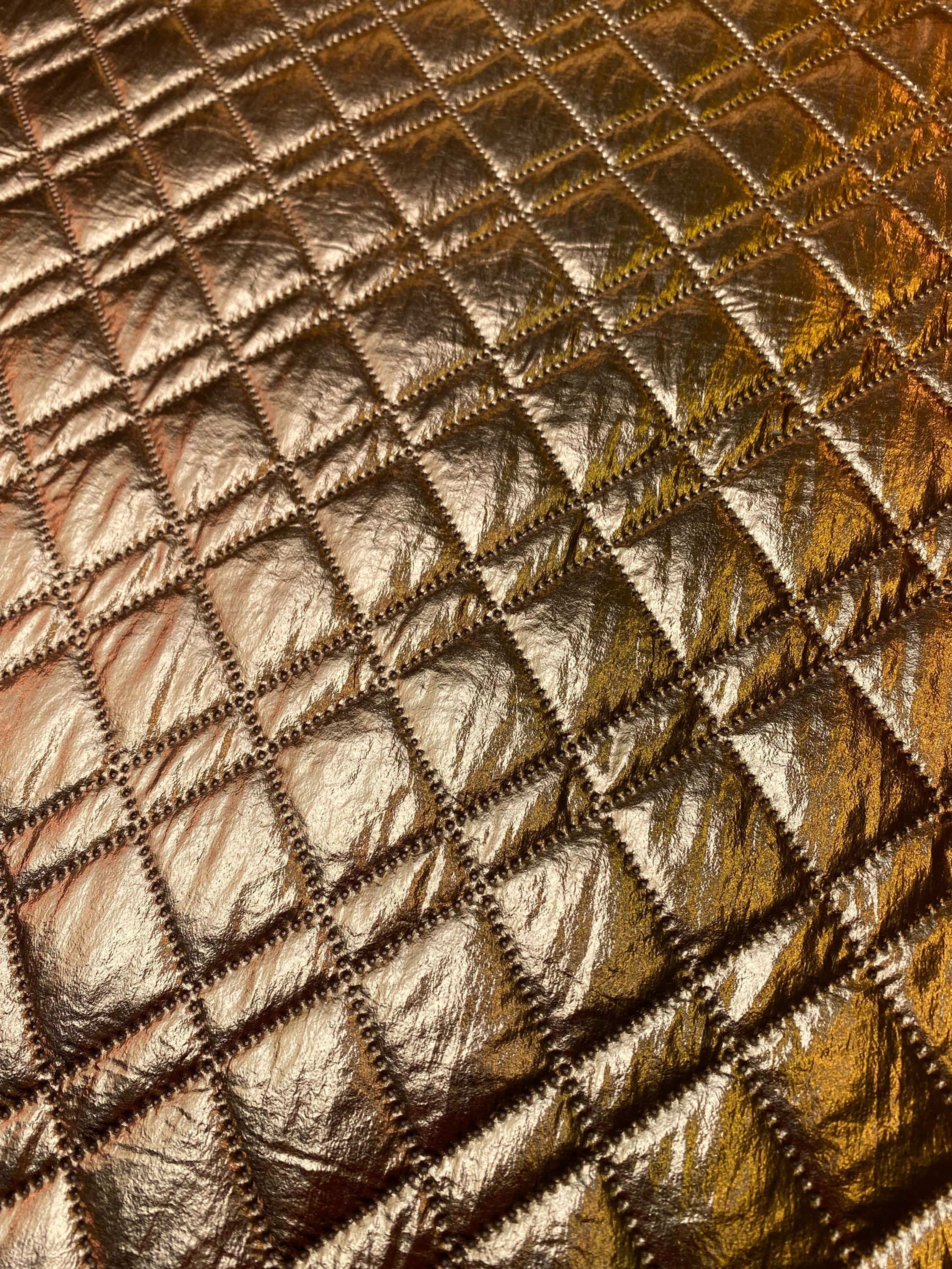 Gold Metallic Quilted Fabric