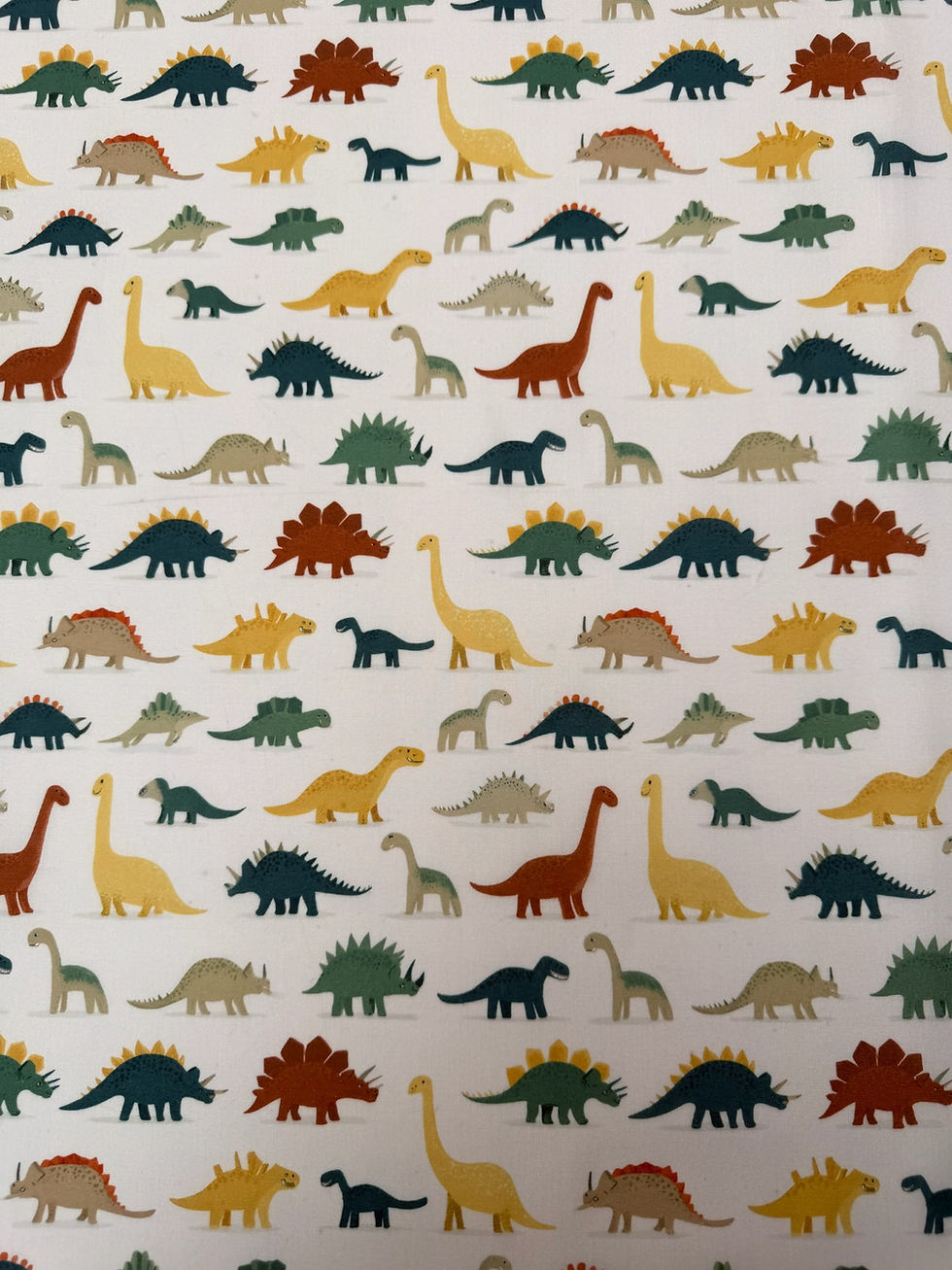 Dinosaurs Biege Polycotton Fabric