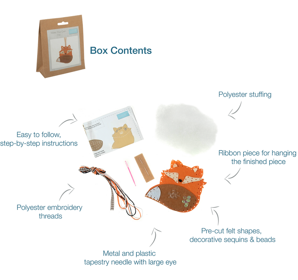 Thumbnail: Fox Make your own  Felt Kit