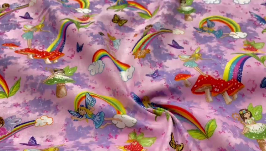 Thumbnail: Pretty Please Fairies Nutex 100% Cotton Fabric