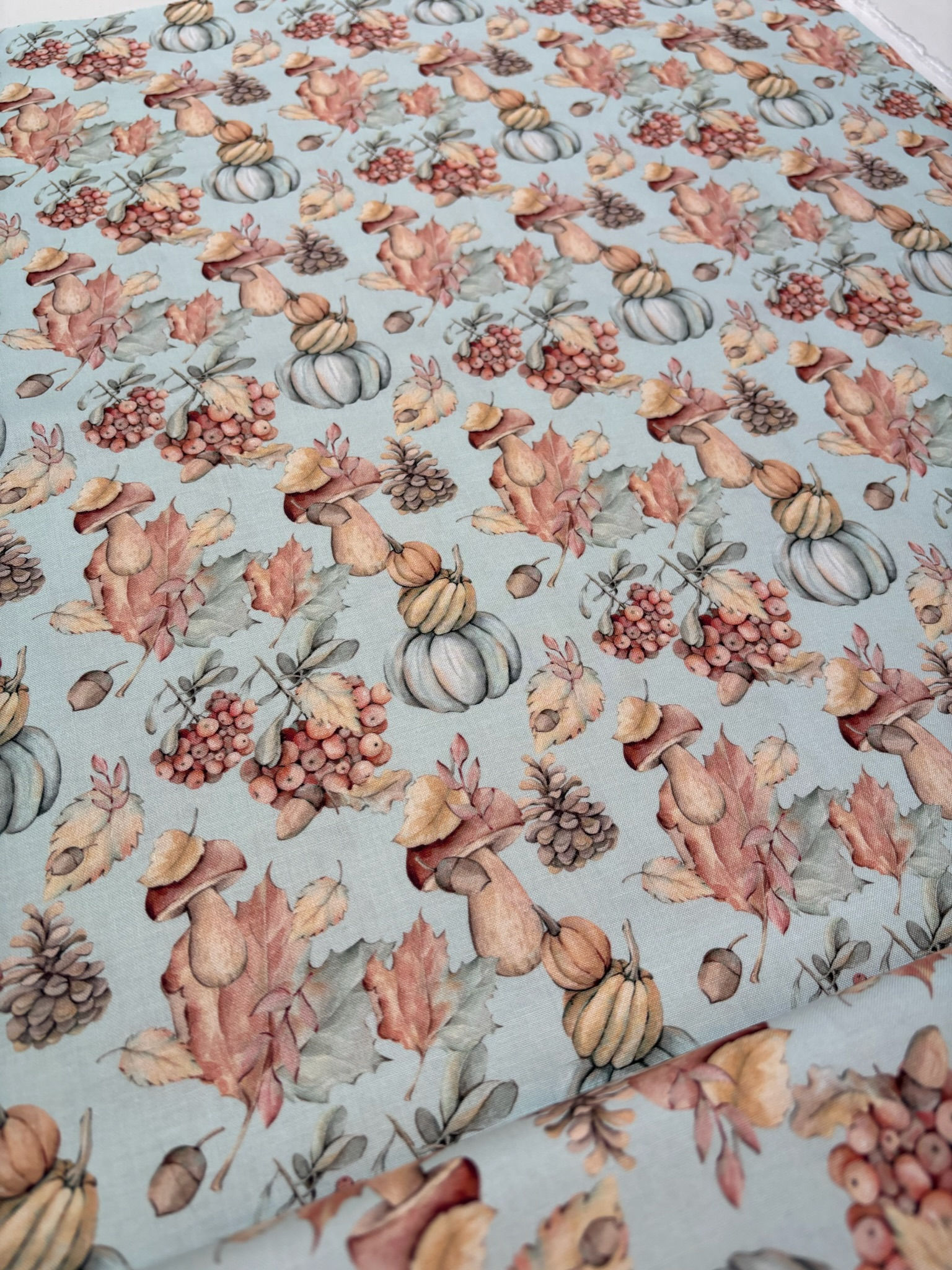 Autumn Foliage Falling Leaves 100% Cotton Fabric