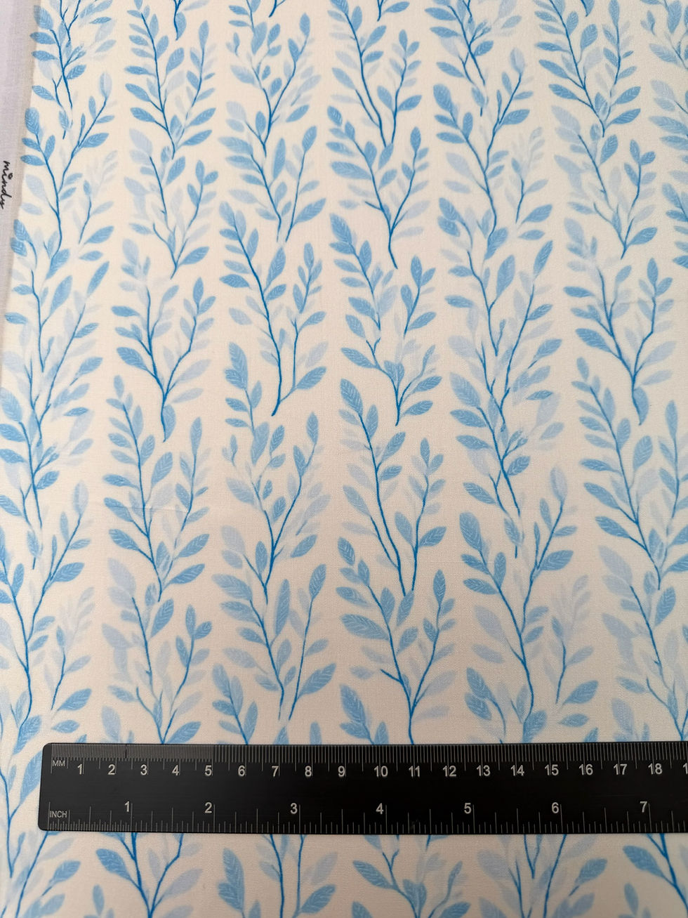Willow Whisper Polycotton Fabric Close Up