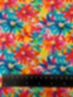 Bright Flowers 100% Cotton Poplin Digital Print Fabric Close Up