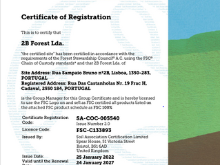 Certificado do Grupo de Cadeia de Custódia 2BForest