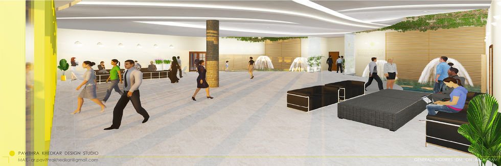 Building reception area and waiting lobby.
