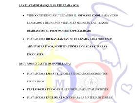 PLATAFORMAS QUE SE UTILIZARÁN PARA EL PRÓXIMO AÑO ESCOLAR 2020-2021